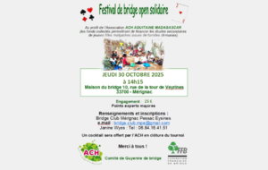 Tournoi caritatif Madagascar 30 octobre